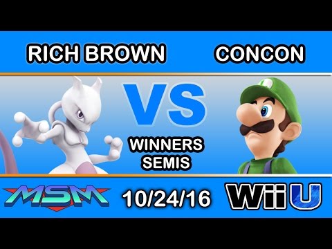 MSM 71 - Rich Brown (Mewtwo) Vs. SS | Mr. ConCon (Luigi) Winners Semis - Smash Wii U