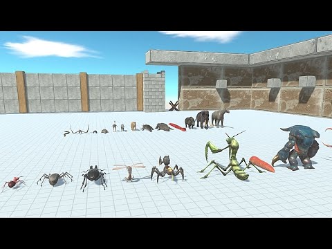 Prehistoric Mammals with Reptiles vs Alien Exotica with Giant Invertebrates - Animal Revolt Battle