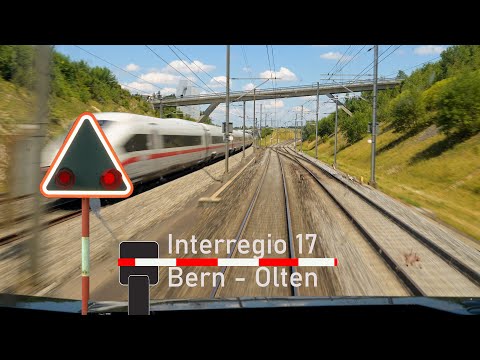 Cab ride Berne to Olten - Führerstandsmitfahrt von Bern nach Olten