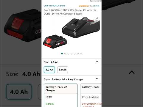 Bosch 18V Starter Kit Deal!! @ Amazon!