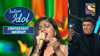 Anu जी ने Arunita की आवाज़ में किया "Ek Radha Ek Meera" Song Record |Indian Idol| Contestant Mashup
