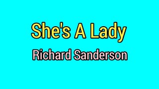 She&#39;s A Lady - Richard Sanderson (Lyrics Video)