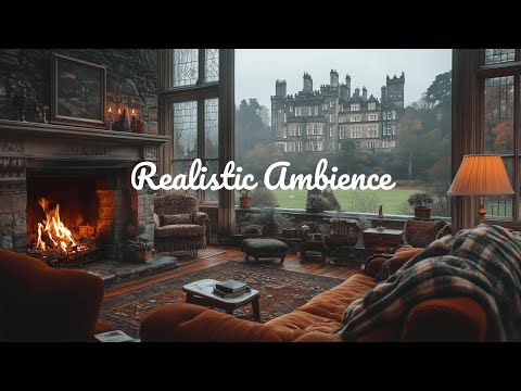🔥 Live Cozy Scottish Castle Fireplace (no ads) Ambience for Sleep, Study & Relaxation 🏰
