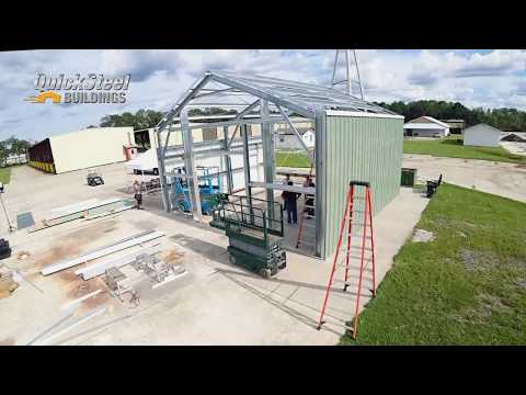 See How Simple It is to Put Up a Steel Building - Time Lapse