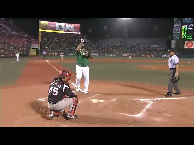 【7回裏】東北の大砲!! イーグルス・ペーニャ 左中間深くへ13号ソロホームラン!! 215/8/13 E-M