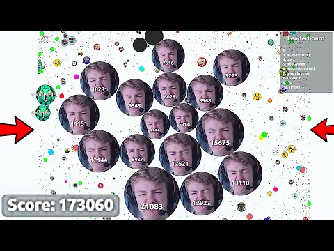 Covering the ENTIRE Map in Agar.io (173,060 Score - Agario World Record)