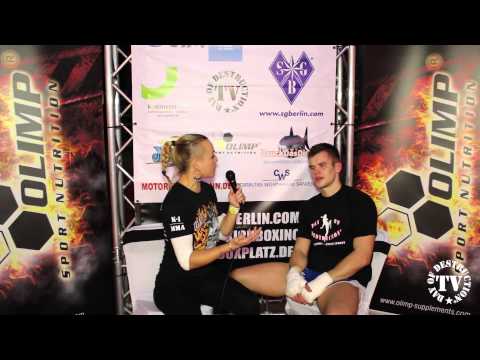 Florian Kröger im Post-fight Interview nach seinem Kampf gegen Efe Sipahi