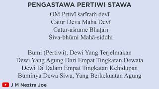Download lagu MANTRAM PENGASTAWA PERTIWI STAWA BESERTA ARTINYA - J M Neztra Joe mp3