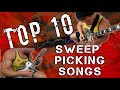 Top 10 Sweep Picking Songs | WITH SCREEN TABS