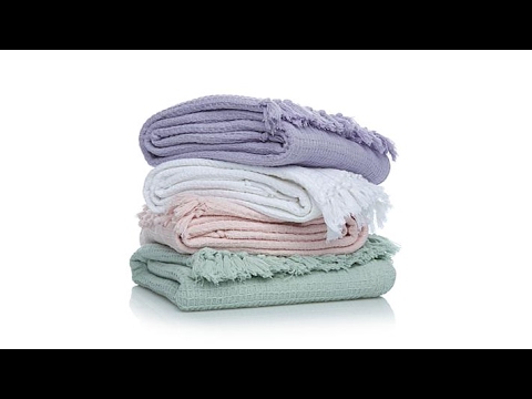 Cottage Collection 100% Cotton Waffle Weave Throw