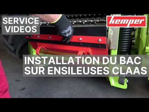 Installation du bac pour les ensileuses Claas
