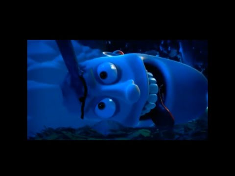 Justin gets a pipe through the skull in Terkel in Trouble