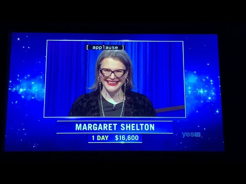 Jeopardy, intro & 1st Daily Double - Margaret Shelton Day 2 (3/2/22)