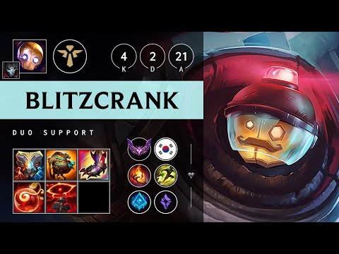 Blitzcrank Support vs Rakan - KR Master Patch 25.13