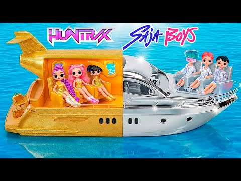 K-Pop Demon Hunters on a Golden and Silver Ship! 10 Crafts for L.O.L. Dolls