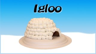 Bricolage igloo avec des guimauves