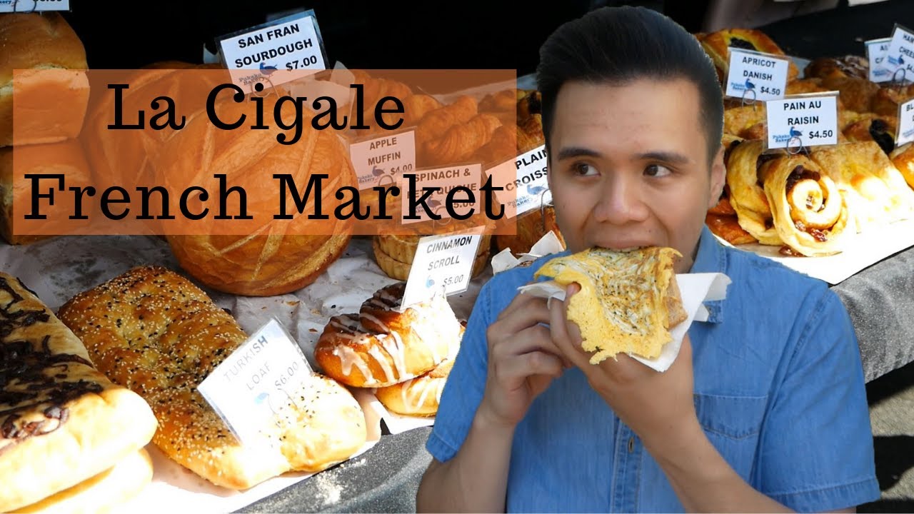 A traveler embarks on a visit to La Cigale French Market.