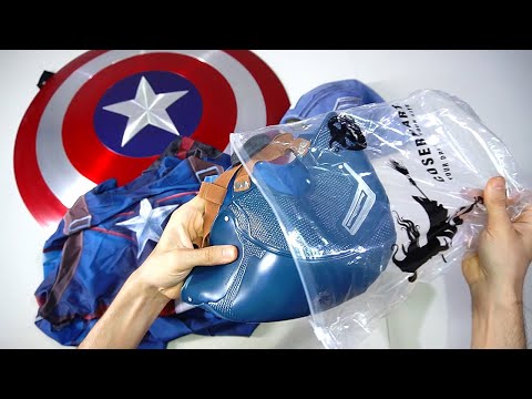 Unboxing Captain America Costume (Suit, Shield, Masks)