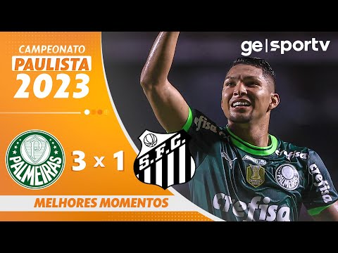 Gols e lances de Palmeiras x Santos