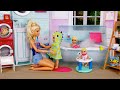 Barbie Ken Doll Family Night Routine Playground Adventure