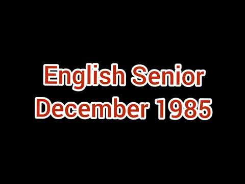 English Senior -- December 1985 -- 120 wpm