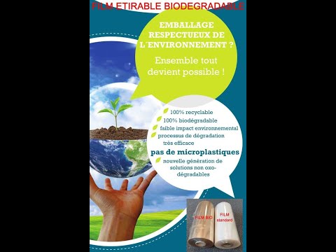 Film étirable manuel biodégradable - largeur 500 mm - épaisseur 17µ - longueur 300 m_1