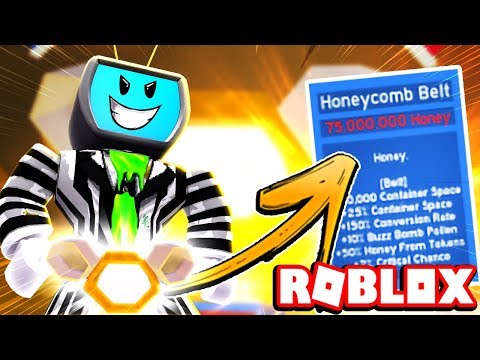 Buying The NEW GIFTED Honeycomb Belt *AMAZING* Roblox Bee Swarm Simulator