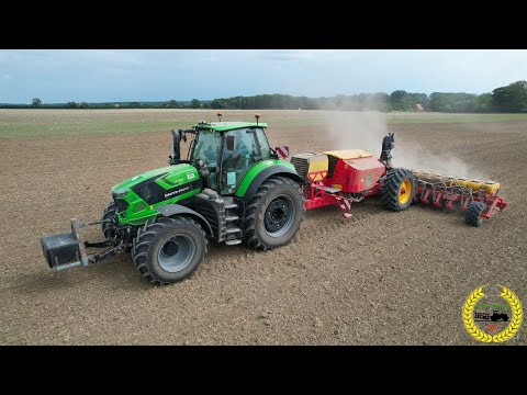 Deutz Fahr 7250 TTV | Väderstad Tempo L | Raps legen in Einzel Korn | LU O. Blohsei