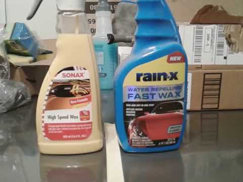 Rain x fast wax vs sonax high speed wax