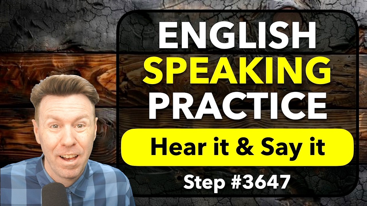 Can you hear it & say it? Listen & Repeat: English Speaking Practice