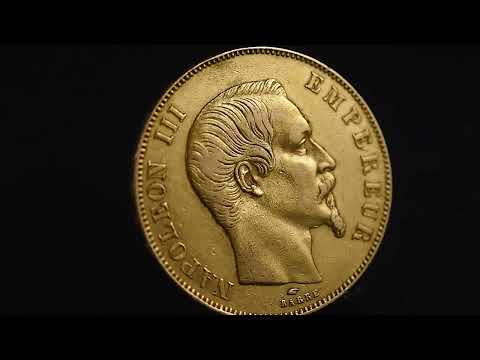 Munten, Frankrijk, Napoleon III, 50 Francs, 1857, Paris, ZF, Goud, KM:785.1