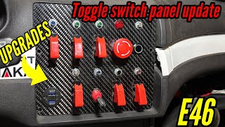 Spring time racecar update - E46 track build toggle switch panel update and upgrade - custom built