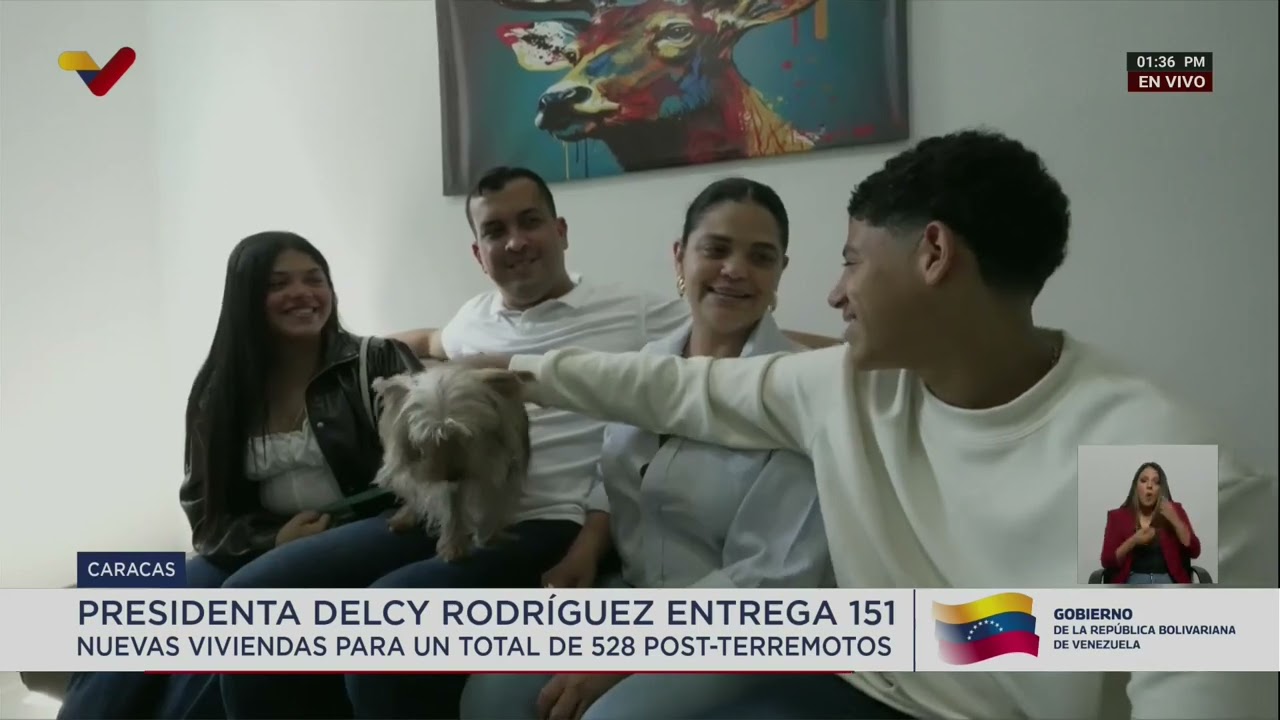 Delcy Rodríguez entrega 151 nuevas viviendas en Caracas tras el terremoto