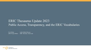 2023 ERIC Thesaurus Update