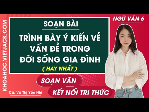 Soạn bài (Nói và nghe trang 55) Trình bày ý kiến về một vấn đề trong đời sống gia đình | Hay nhất Soạn văn 6 Kết nối tri thức