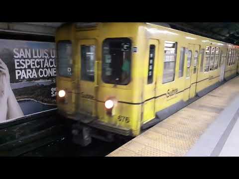Subte Línea B - Mitsubishi Eidan 500 chapa G entra a Leandro N. Alem (Horario extendido)