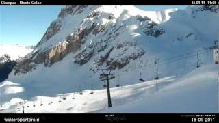 preview picture of video 'Val di Fassa Monte Colac webcam time lapse 2010-2011'