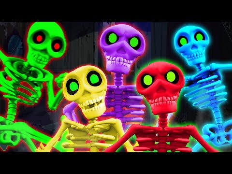💀Fünf Skelette gingen eines Tages aus💀 | Halloween-Lieder für Kinder | @HooplaKidzDeutsch