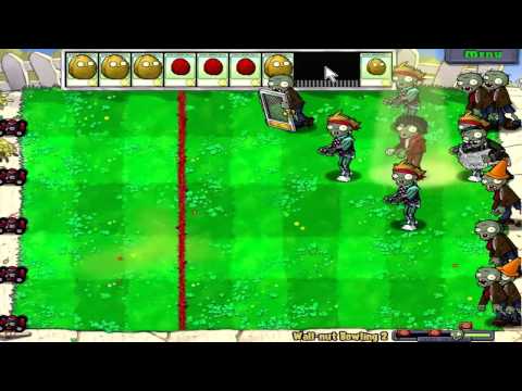 Plants vs. Zombies Mini-Games - Wall-Nut Bowling 2