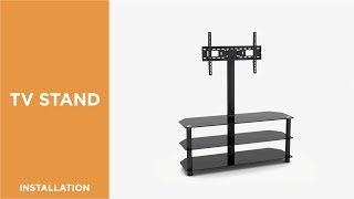 How to Install Glass Media Console with TV Mount - TP1003L