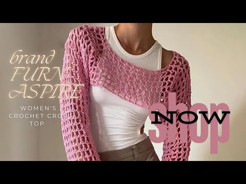 🔥FURN ASPIRE Women's Crochet Mesh Crop Top - Perfect Summer Style!🌞💃 | Limited Time Deal!🛍️