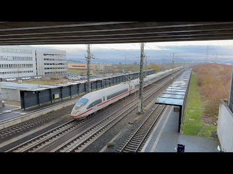 Deutsche Bahn 300 km/h ICE Trains On The Cologne–Frankfurt High-Speed Line @ Limburg Süd!