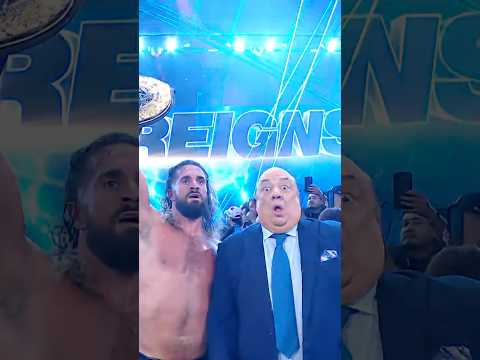 Paul Heyman’s eyes almost fell out of his head when Roman Reigns’ music hit 😌😳💀