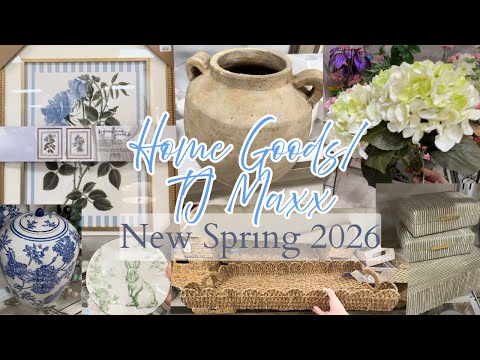 Home Goods Early Spring Decor, Spring Easter Decorations 2026, Spring TJ Maxx shopping vlog 