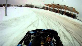 preview picture of video 'LaitseRallyPark - ICE KARTING 22.01.2012 (GoPro helmet camera)'
