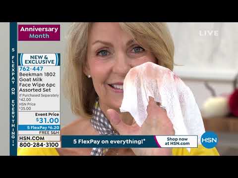 Beekman 1802 Goat Milk Face Wipe 6Piece Assorted Set