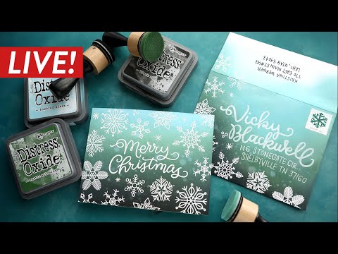 🔴 LIVE REPLAY! Holiday Card Series 2020 - Day 15 - NEW Distress Oxide Ink (Rustic Wilderness)