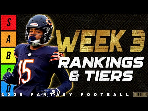 Week 3 Wide Receiver Rankings & Tiers - 2025 Fantasy Football