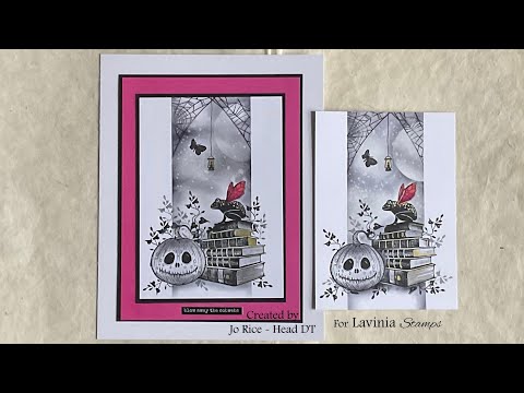 Some Wizardry with our Small Frog and Playful Pumpkin by Jo Rice #laviniastamps #cardmaking