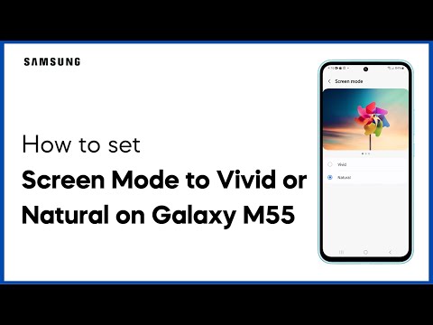 How to Set Screen Mode to Vivid or Natural Color on Galaxy M55